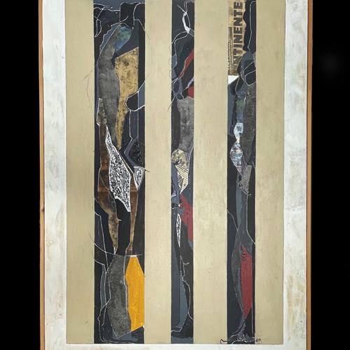 Abstract Oil And Collage. Peter Jackson B.1930