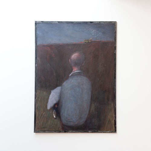 20Th Century Oil Painting 'Grandfather' By Julian Dyson (1936-2003)