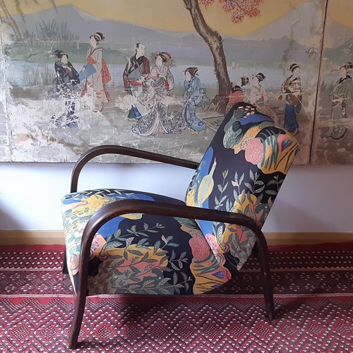 Halabala Armchair Upholstered Josef Frank  Textile
