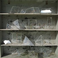 A collection of 17 perspex Chrystal models  