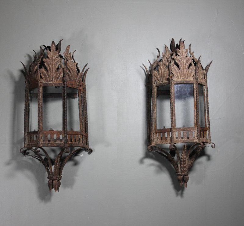 Pair Of  Cut Metal Wall Lanterns-inglis-hall-antiques-img-4848-main-637481229305679610.JPG