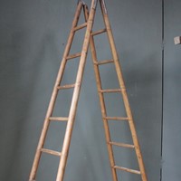 Faux bamboo library ladder