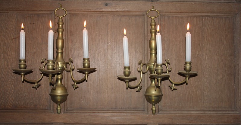 Pair Dutch Brass candle wall sconces-inglis-hall-antiques-img-5595-main-637495861925680569.JPG