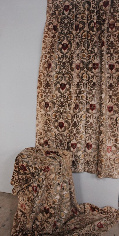 A pair of 19C cut velvet curtains-inglis-hall-antiques-img-5626-main-637495875046559262.JPG
