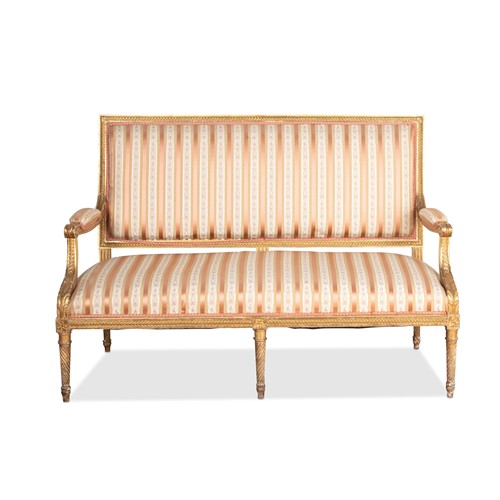 19Th Century Giltwood Settee