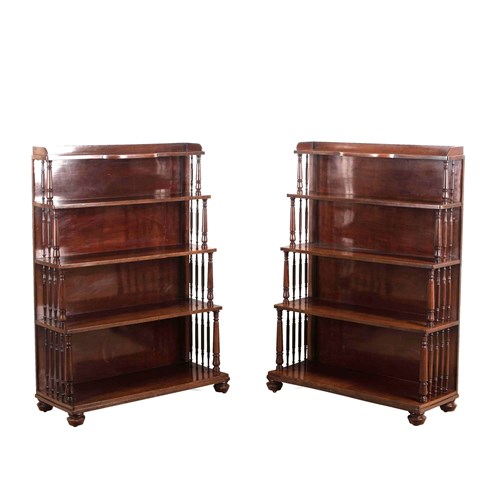 Pair Of 19Th Century Regency Mahogany Bookcases