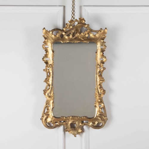 18Th Century Carved Giltwood Wall Mirror