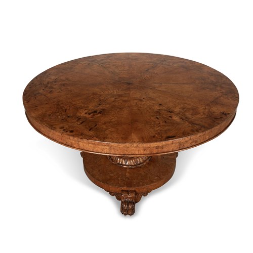 19Th Century Burr Oak Centre Table