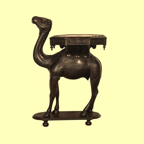19Th Century Rare Indian Carved Camel Table