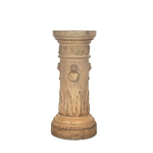 19Th Century Neoclassical Terracotta Pedestal