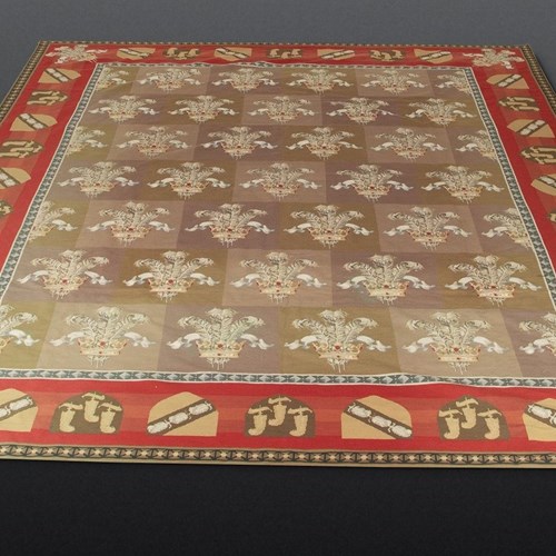 Large 19Th Century English Needlepoint Carpet
