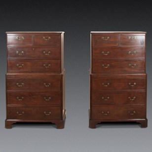 Rare Pair Of Geo II Chest On Chests...