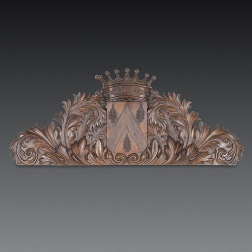 19Th Century French Carved Overdoor/Wall Panel