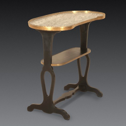 19Th Century Marble Top Kidney Shaped Table