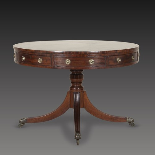 Regency Mahogany Drum Table