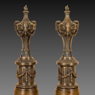 Pair Of 19Th Century Italian Bronze...
