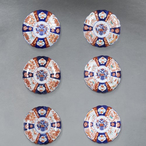 Set Of Six Late 19Th Century Imari Plates