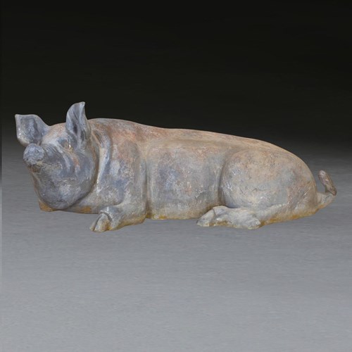 19Th Century English Lead Pig