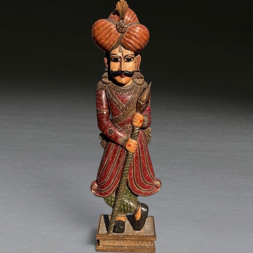 Large Decorative Figure Of An Indian Soldier