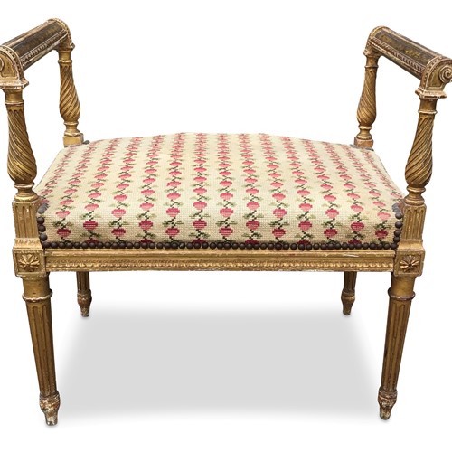 19Th Century French Giltwood Stool