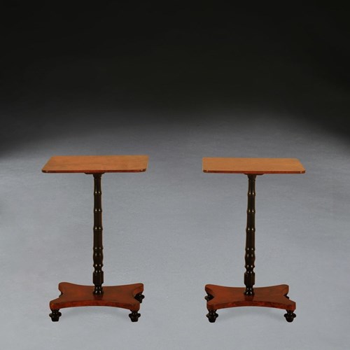 Pair Of Burr Elm Occasional Tables