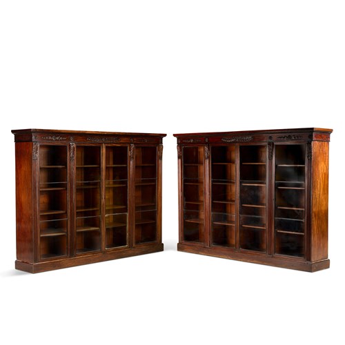 Pair Of Regency Mahogany Bookcases