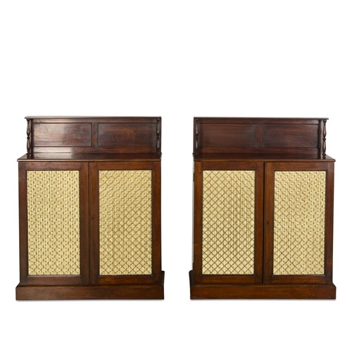Good Pair Of Regency Mahogany Side Cabinets
