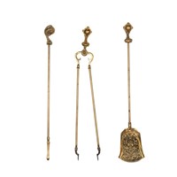 19th Century Set of Brass Fire Irons/Tools