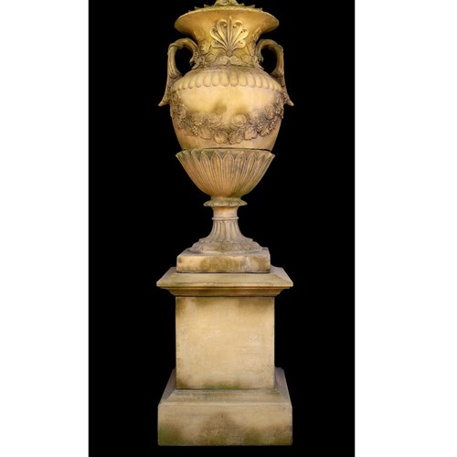 Large Swedish Lidded Garden Urn