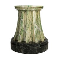 Monumental Simulated Marble Fluted Column/Pedestal
