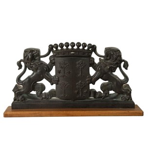 Rare C19th Bronze Coat Of Arms