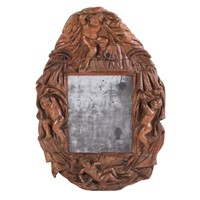 A charming C18th Italian Carved Mirror