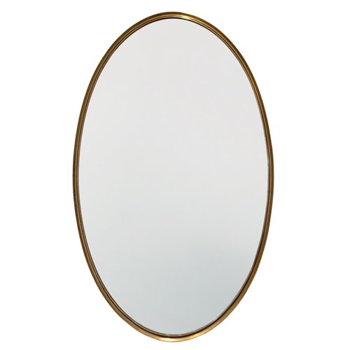 Classic French Midcentury Mirror With A Bronze Frame
