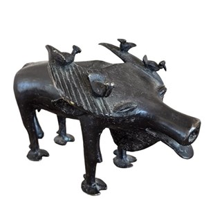 Bronze Sculpture Of A Water Buffalo...