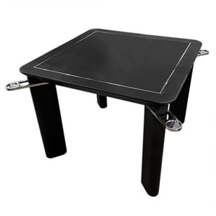 Ostrich Skin Card Table Chrome Trim...