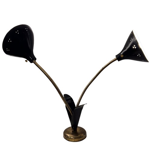 Large Midcentury Adjustable French 'Lily' Lamp