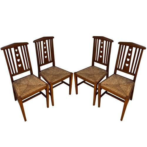 Set Of Dining Chairs, Art & Crafts, Heart Detail