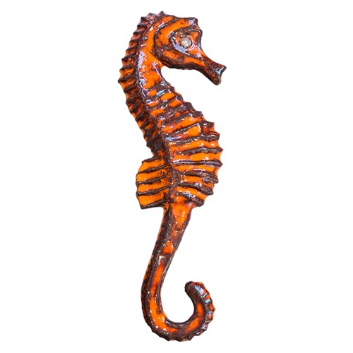 Large Ceramic Seahorses, Made And Signed In The 1960S