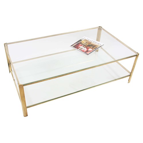 Large Midcentury Two Tier Coffee Table Designed By JT Lepelletier