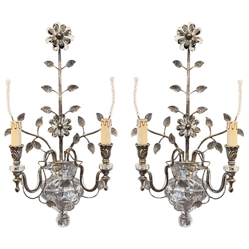 Large Pair Of 1970S Banci Firenze Wall Sconces