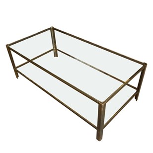Large Two Tier Midcentury Coffee Ta...