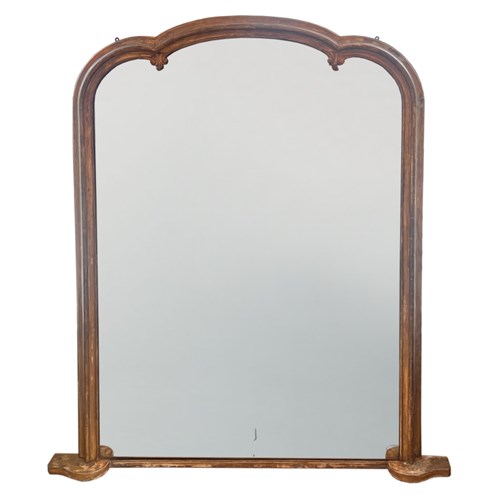 Large Late 19Th Century French Overmantle Mirror