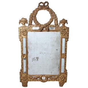 French 18Th C Mirror With Laurel Wr...