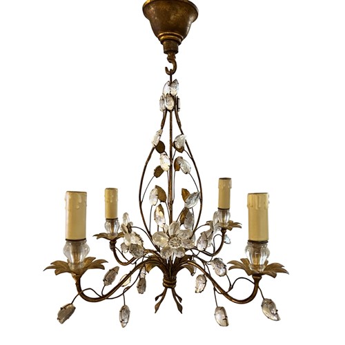 Maison Baguès Chandelier With Flowers And Leaves