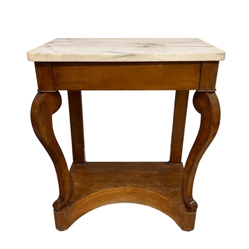 Small 19Th Century Console Table With Marble Top