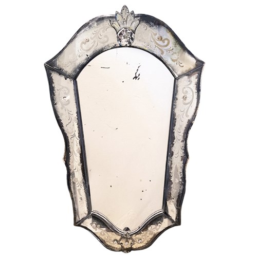 Small 'Venetian' Wall Mirror, Italian Early 20Th Century