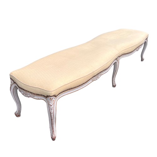 French 1920S Long Windowseat Or Hall / Bedroom Bench, For Reupholstery