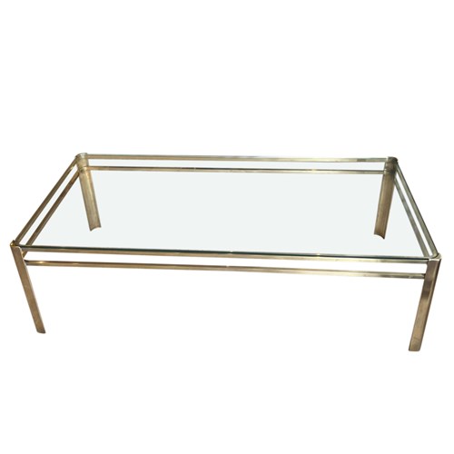Midcentury Coffee Table Designed By Jacques Théophile Lepelletier, Single Tier