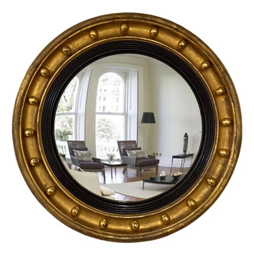 English 19Th Century Convex Mirror