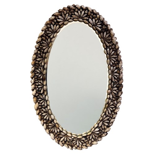 Oval Shell Mirror, Attributed To Anthony Redmile, 1960S